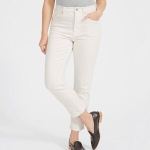 Everlane high rise straight ankle jeans in white